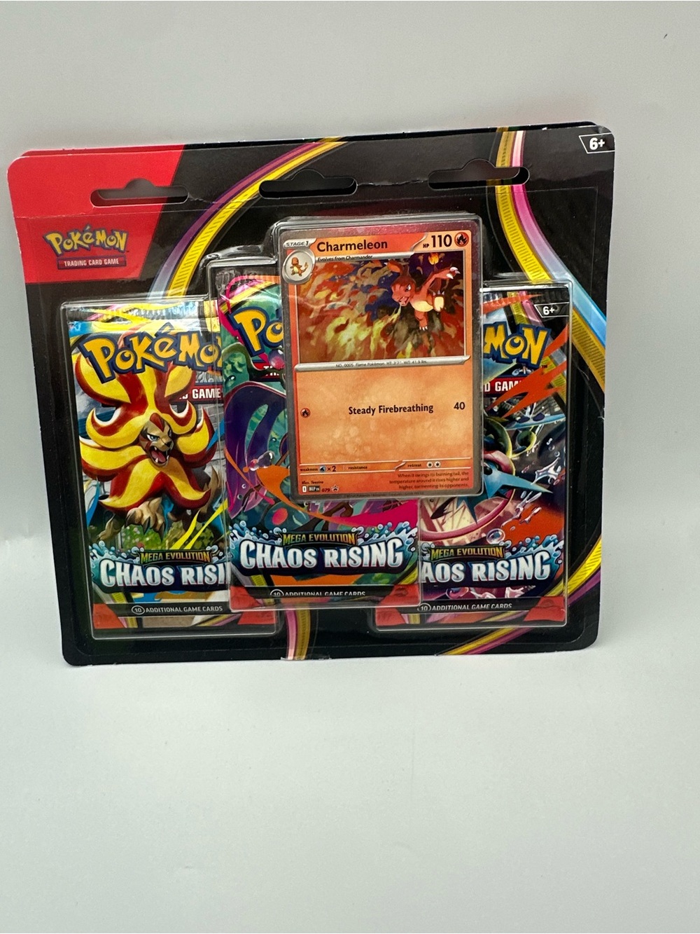 Pokémon Chaos Rising Booster Pack 3-Pack with Charmeleon Promo